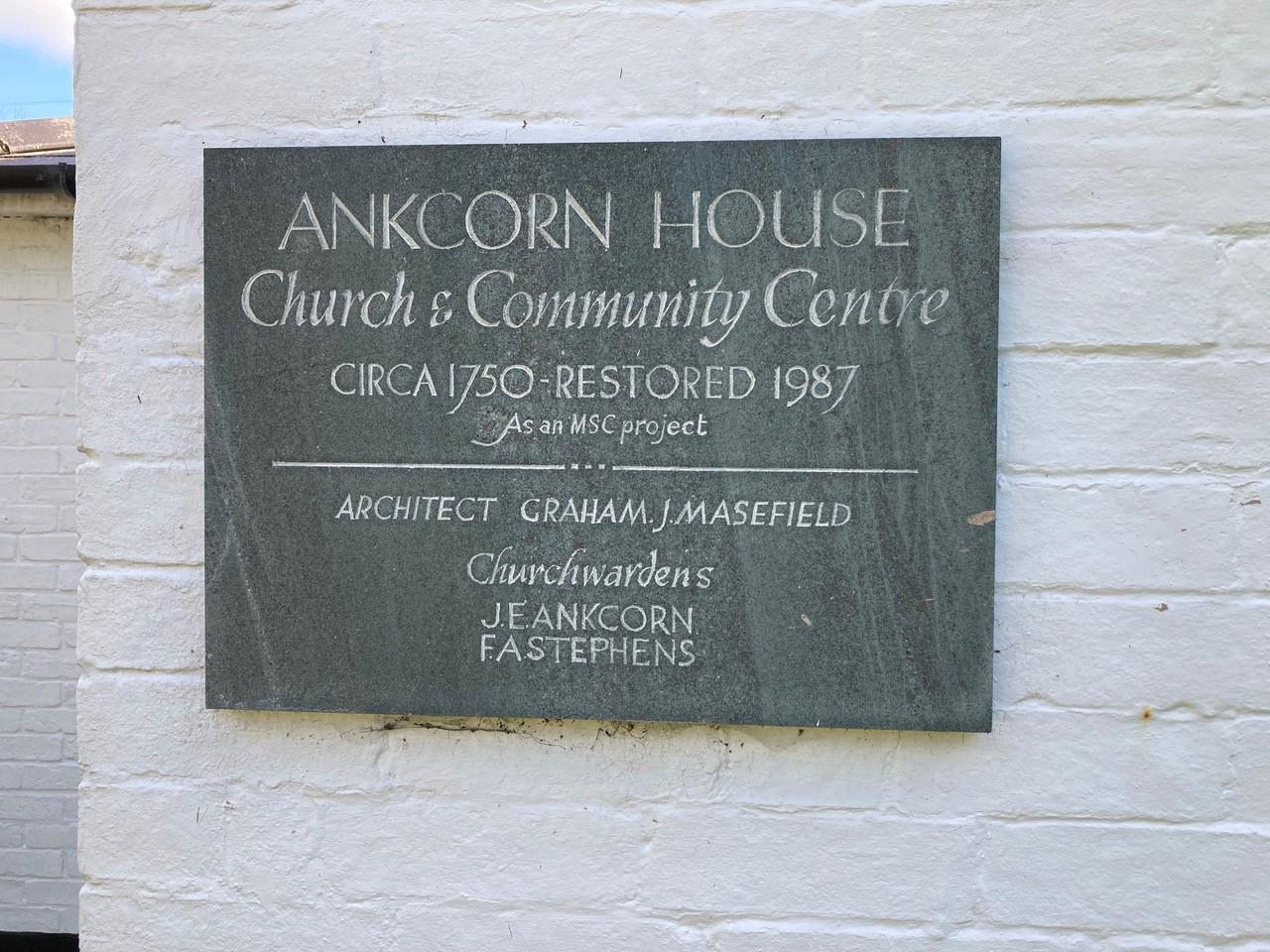 Ankcorn House Plaque 